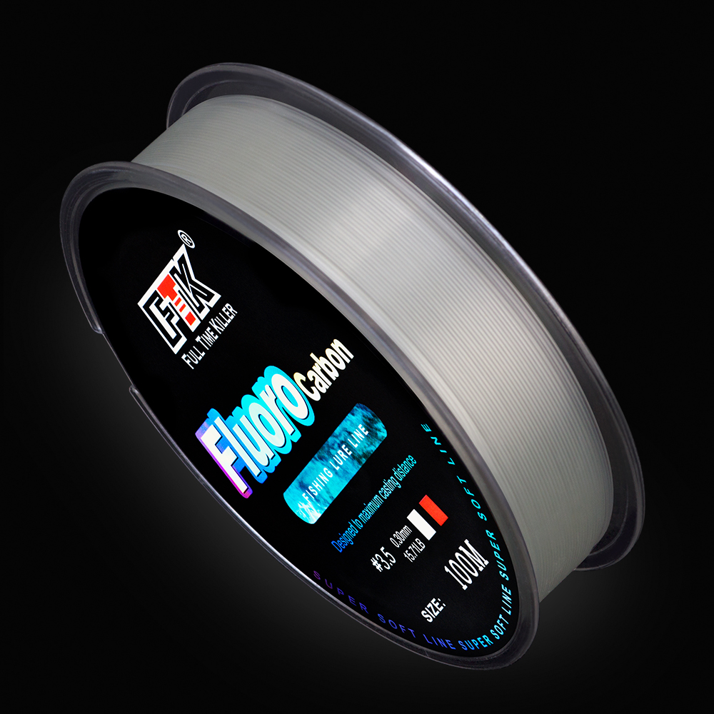 خيط صيد FTK بطول 100 متر، قوة  - مراجعة Fluorocarbon Line وسعره