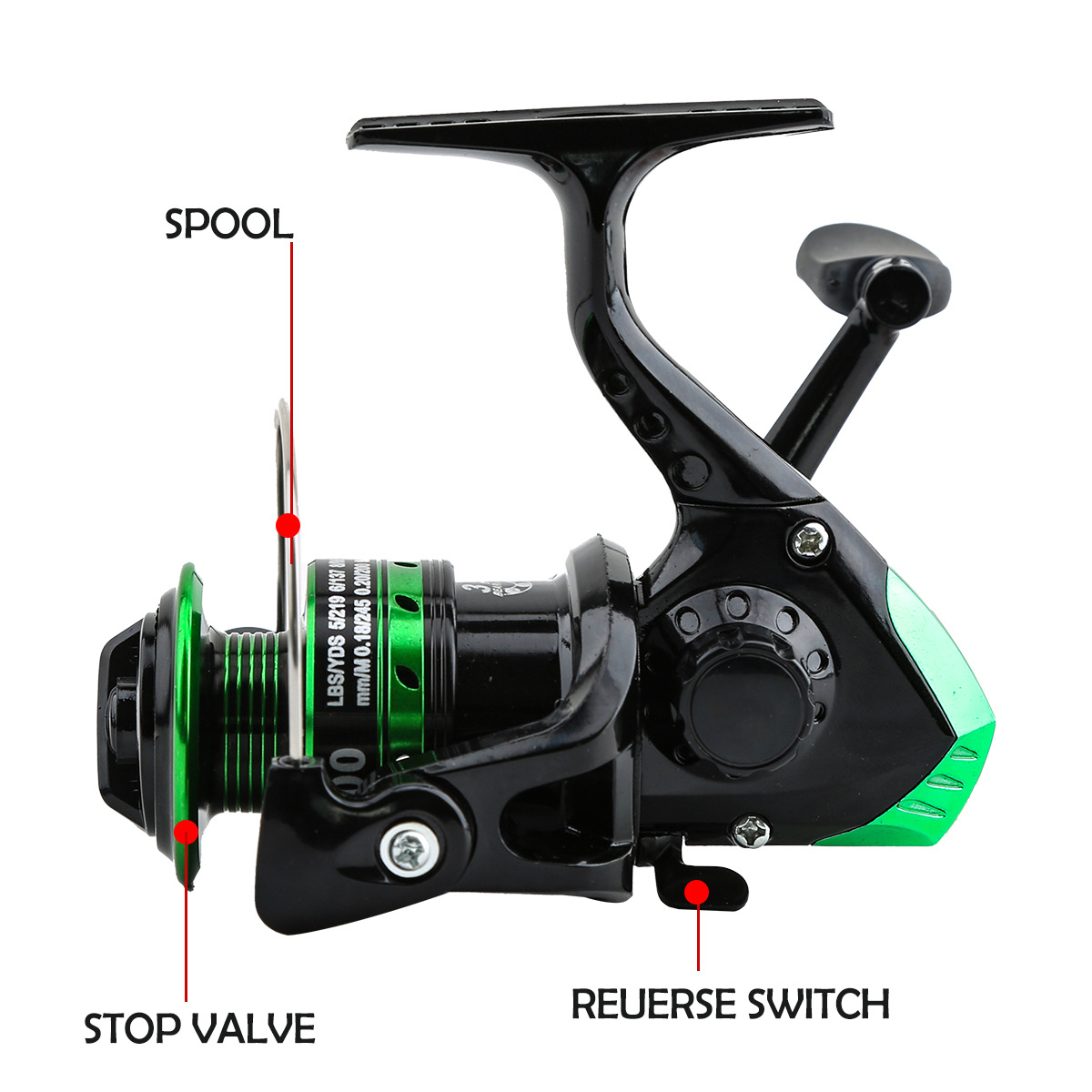 بكرة صيد معدنية دوارة بنسبة تر - مراجعة Ice Fishing Line وسعره